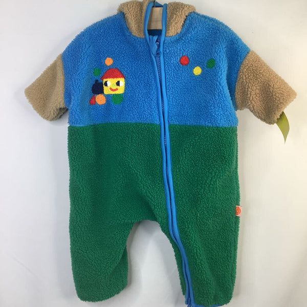 Size 3-6m: Halcyon Nights Green/Blue/Tan Sherpa Bunting