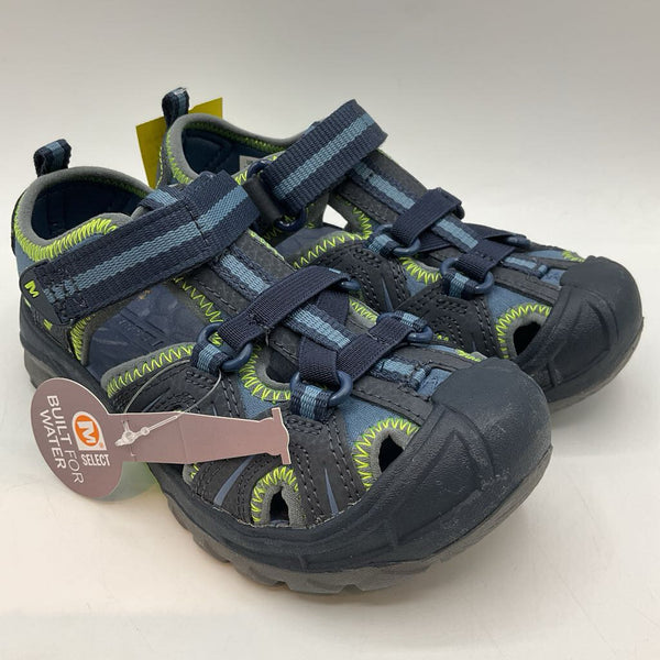 Size 12: Merrell Blue/Green Velcro Water Sandals NEW w/ Tags