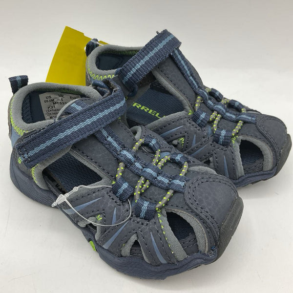 Size 5: Merrell Blue/Green Velcro Water Sandals