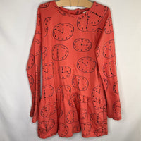 Size 6-8: Nadadelazo Pink/Black Clocks Long Sleeve Dress