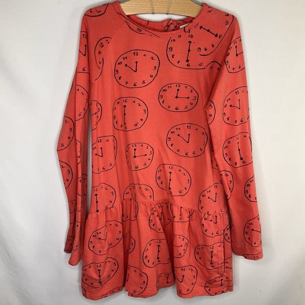 Size 6-8: Nadadelazo Pink/Black Clocks Long Sleeve Dress