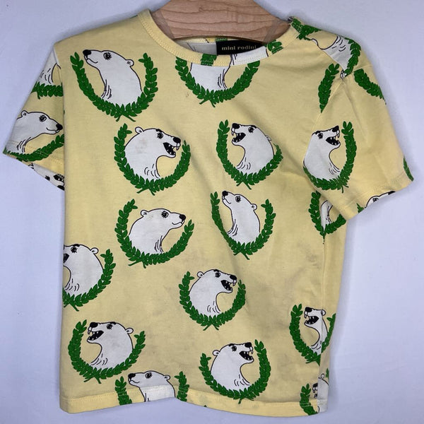 Size 6-7: Mini Rodini Yellow/White/Green Polar Bears T-Shirt REDUCED