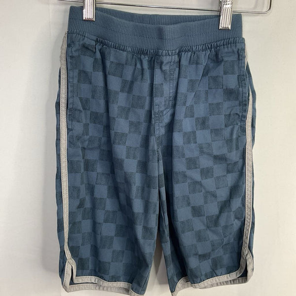 Size 8: Tea Blue Checkered Soft Waist Shorts