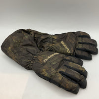 Size 6-8 (M): Dakine Black/Green Camo Snow Gloves