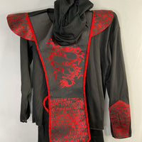 Size 8-10: Black/Red Ninja Costume