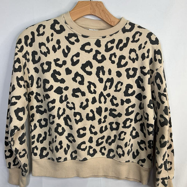 Size 10: Zara Beige/Black Leopard Print Sweatshirt