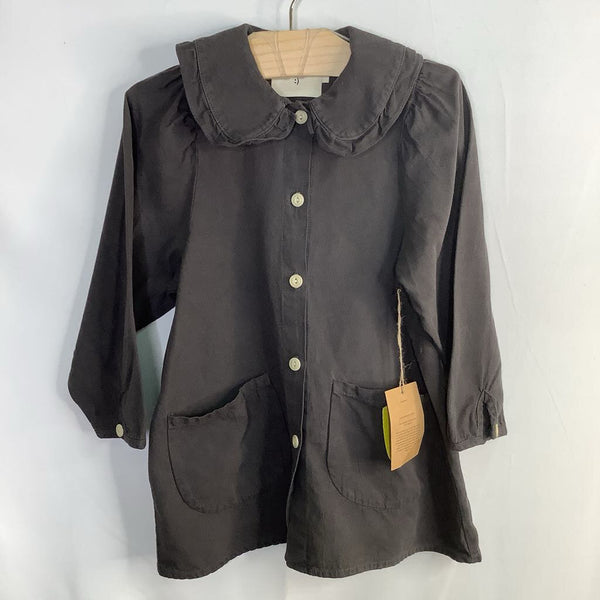 Size 6-7: Rudy Jude Gray Organic Cotton Collared Blouse NEW w/ Tags