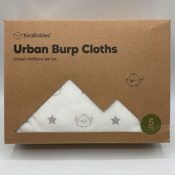 KeaBabies 5pk Urban Baby Burp Cloths