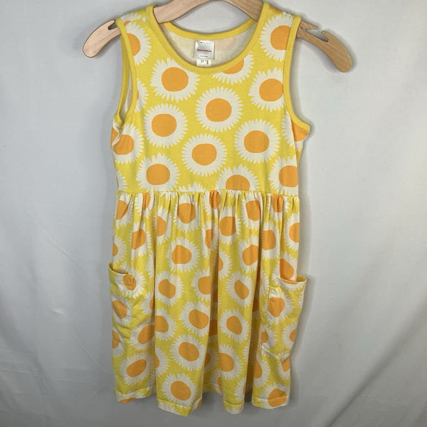 Size 10 (140): Hanna Andersson Yellow/White Floral Pocket Tank Dress