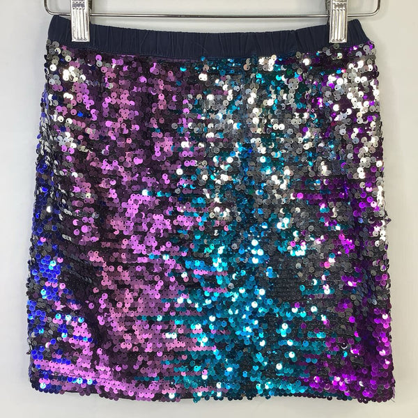 Size 10: Rockets of Awesome Blue/Silver/Purple Sequin Flip Skirt