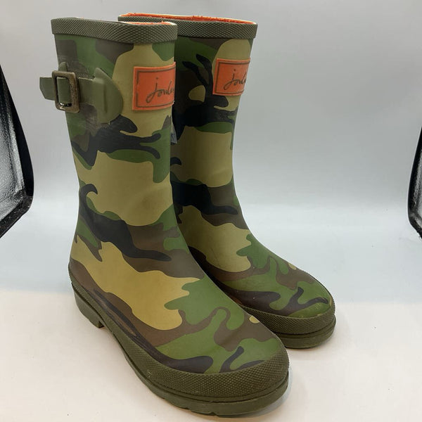 Size 4Y: Joules Green Camo Rain Boots