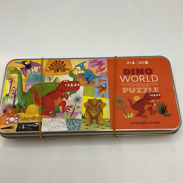 Crocodile Creek 50pc Dino World Tin Puzzle