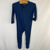 Size 3-6m: Kyte Blue Bamboo 1pc Zip-Up Footy PJs REDUCED