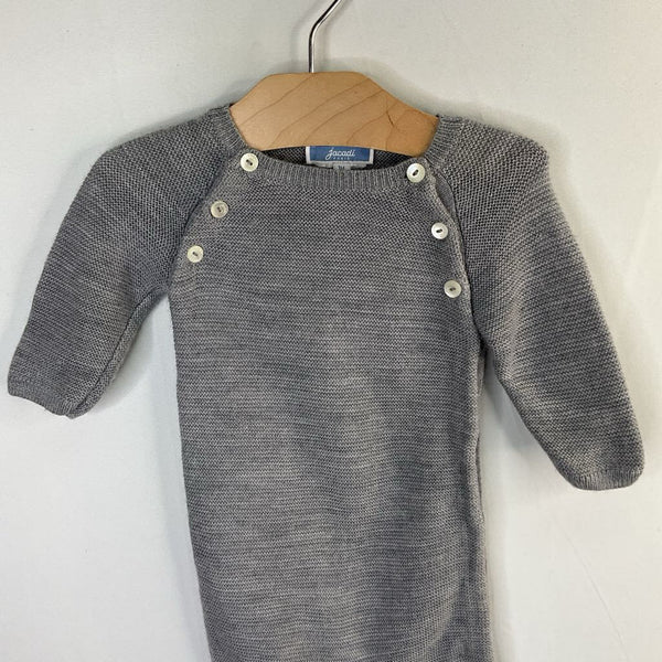 Size 1m: Jacadi Gray Merino Wool Romper (retails $135)