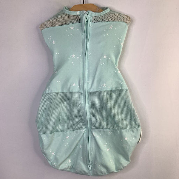 Size S (5-12lb): Happiest Baby Blue/White Stars Swaddle SleepSack