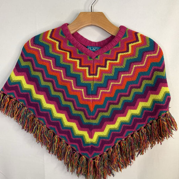 Size 7-8: Purple/Colorful Knit Poncho