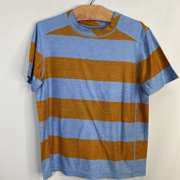 Size 5 (110): Hanna Andersson Blue/Orange Striped UV Athletic T-Shirt