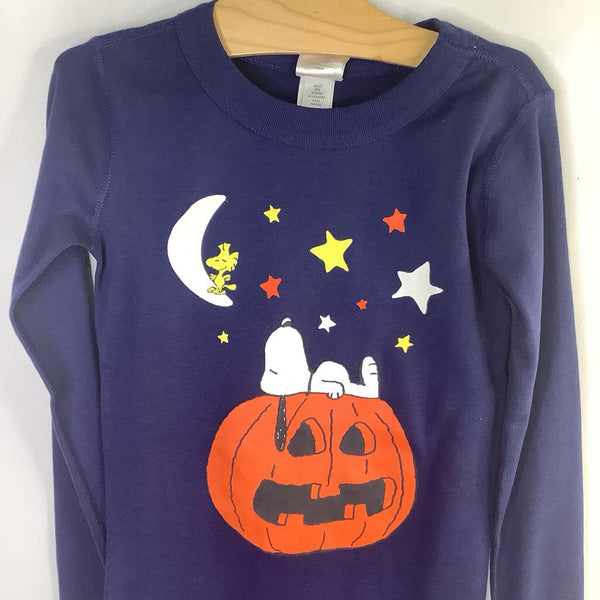 Size 8 (130): Hanna Andersson Navy/Multi Halloween Snoopy Organic Cotton 2pc PJs NEW w/ Tags