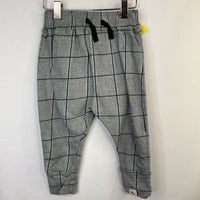 Size 6-12m: Turtledove London Gray/Black Gric Cozy Pants