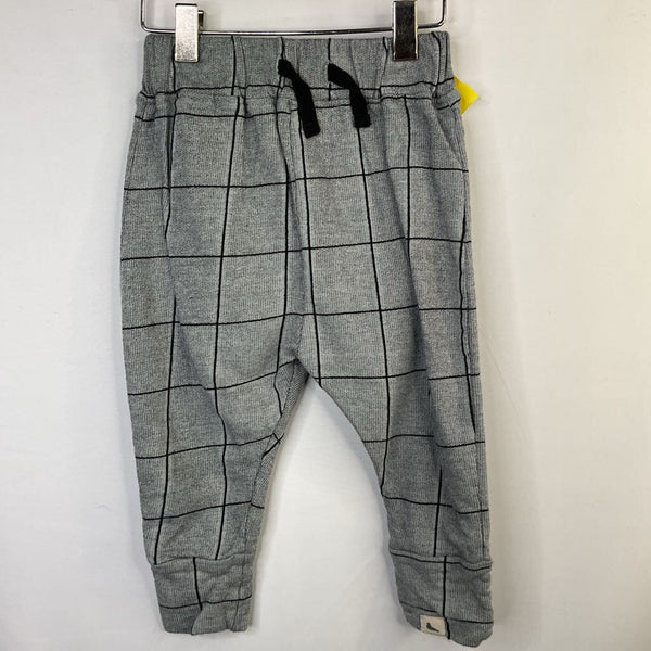 Size 6-12m: Turtledove London Gray/Black Gric Cozy Pants