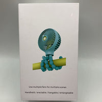 Blue Rechargable Stroller Fan