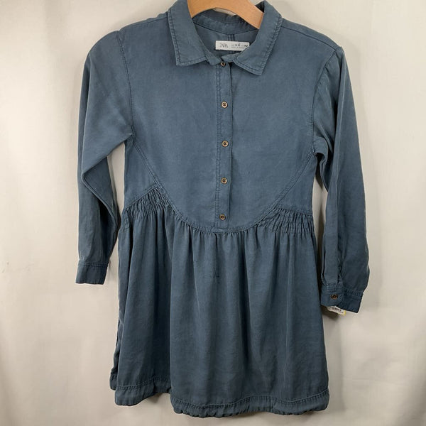 Size 9-10: Zara Blue Long Sleeve Dress