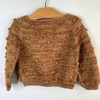 Size 12-18m: Misha & Puff Brown Popcorn Merino Wool Sweater (retails $198)