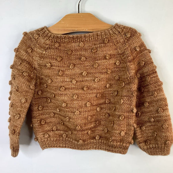 Size 12-18m: Misha & Puff Brown Popcorn Merino Wool Sweater (retails $198)