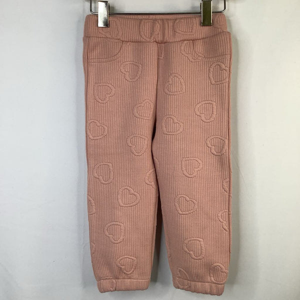 Size 12m: Mayoral Pink Hearts Ribbed Leggings