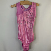Size 6-7: Cat & Jack Pink/Silver Rhinestone Leotard