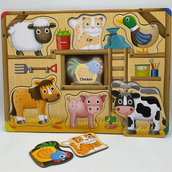 The Learning Journey Lift & Learn Farm Animals Puzzle