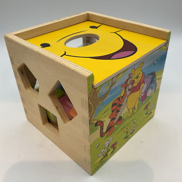 Melissa & Doug Disney Winnie the Pooh Wooden Shape Sorting Cube