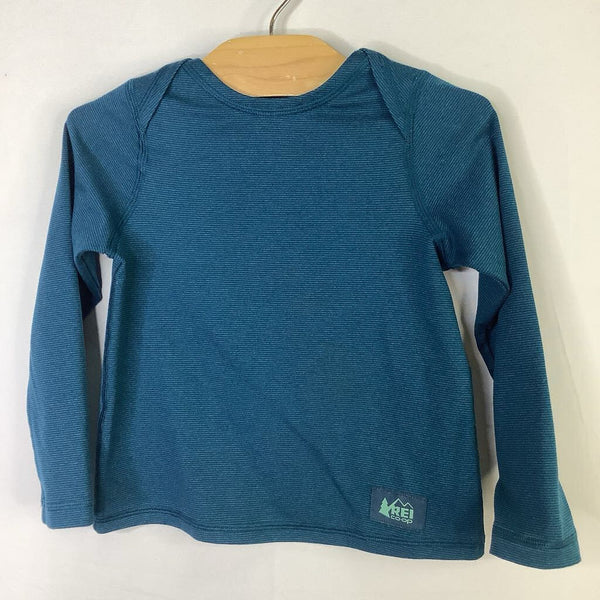 Size 2-3: REI Blue Striped Base Layer Shirt