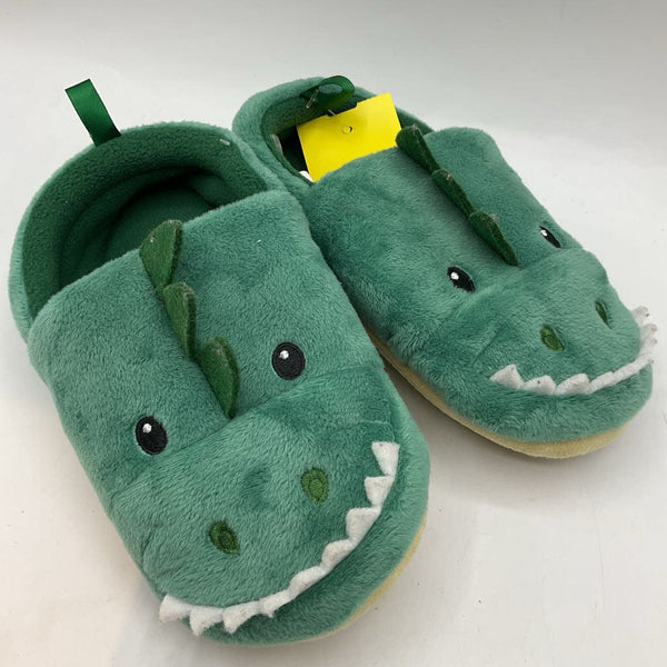 Size 9-10: Dearfoams Green Dino Slippers