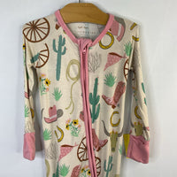 Size 3-6m: MagneticMe Beige/Multi Cowgirl Print Bamboo 1pc PJs