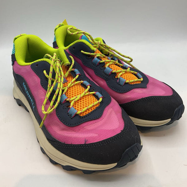 Size 5-6Y: Merrell Purple/Blue/Green Lace-Up Sneakers