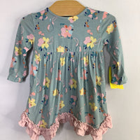 Size 0-3m: MagneticMe Blue/Multi Floral Bamboo Nightgown