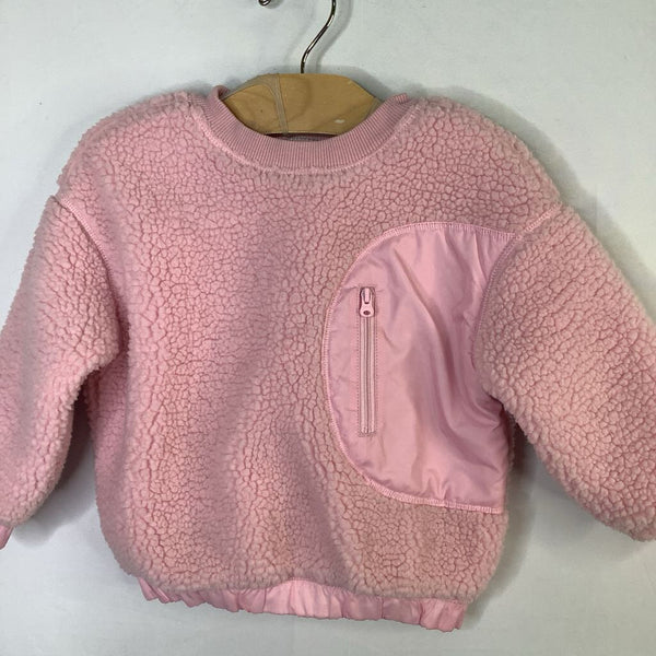 Size 3 (90): Hanna Andersson Pink Sherpa Sweatshirt