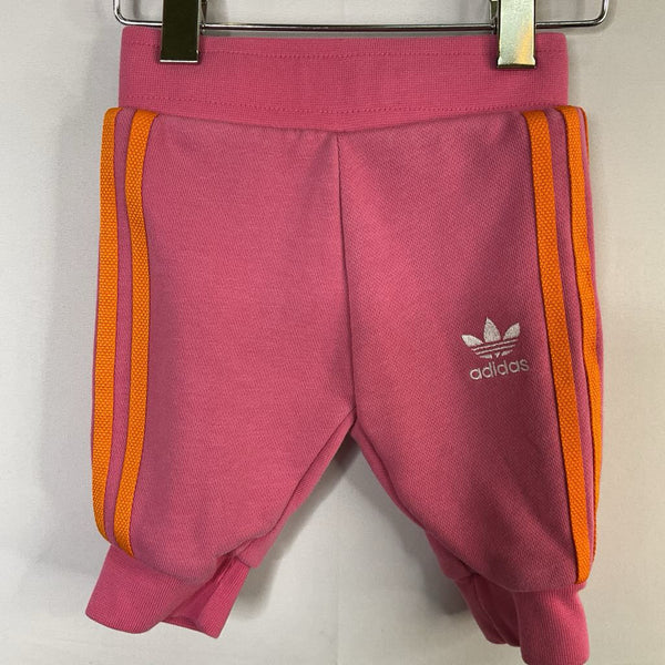 Size 3m: Adidas Pink/Orange Trim Track Pants