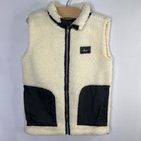 Size 6: GH Bass White/Black Sherpa Zip Vest