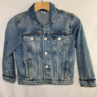 Size 7: Zara Blue Distressed Denim Jacket