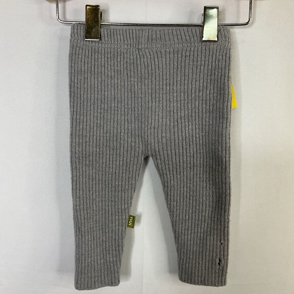 Size3-6m: Nui Gray Ribbed Organic Merino Wool Ribbed Legging REDUCED
