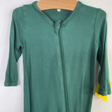 Size 3-6m: Kyte Green Bamboo 1pc Zip Footy PJs