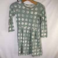 Size 8: Winter Water Factory Blue/White Moon Phases Long Sleeve Pocket Dress REDUCED