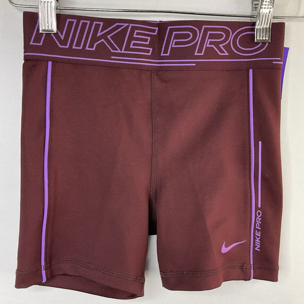 Size 10-12: Nike Pro Brown/Purple Athletic Shorts