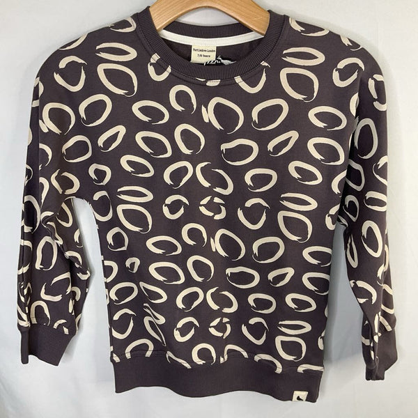 Size 7-8: Turtledove London Gray/White Print Sweatshirt NEW w/ Tags