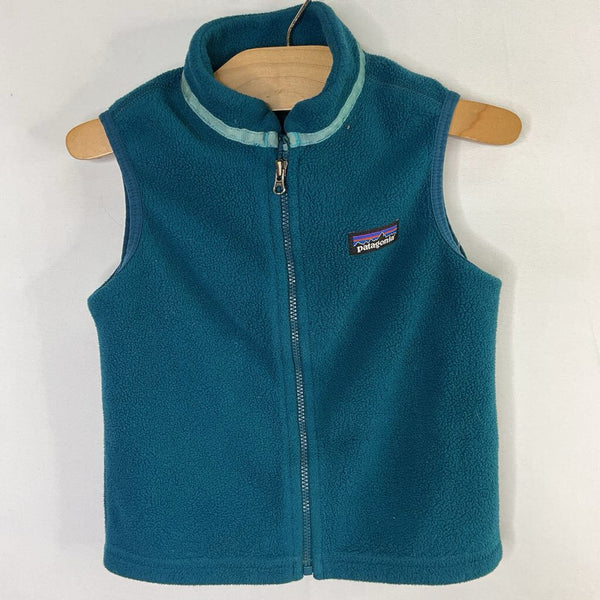 Size 3: Patagonia Blue Fleece Zip-Up Vest