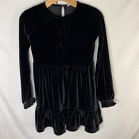 Size 8-10: Crewcuts Black Velour Long Sleeve Dress