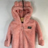 Size 6-9m: Eddie Bauer Pink Fleece Teddy Ear Bunting
