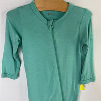 Size 3-6m: Kyte Bright Blue Bamboo Zip Romper
